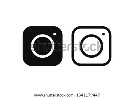 Instagram. Photo camera icon. Digital application pictogram. Vector illustration