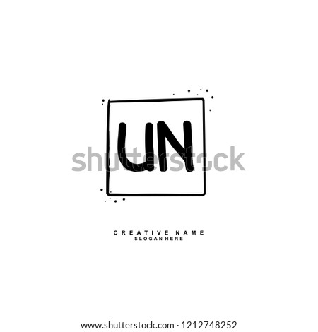 U N UN Initial abstract logo concept vector