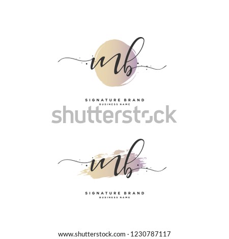 M B MB Initial logo template vector Stock fotó © 