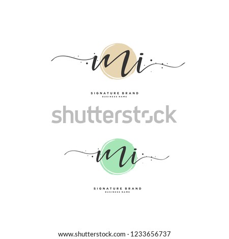 M I MI Initial logo template vector Stock fotó © 