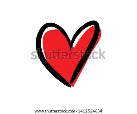 Heart love symbol design concept element vector. Valentine hearth design illustrator element for valentine day, gift, wedding, icon.