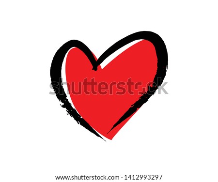 Heart love symbol design concept element vector. Valentine hearth design illustrator element for valentine day, gift, wedding, icon.