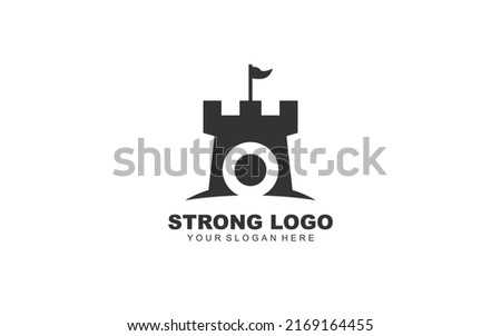 O FORTRESS logo design inspiration. Vector letter template design for brand. Foto stock © 