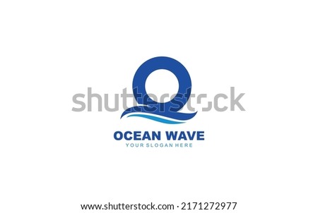 O WAVE logo design inspiration. Vector letter template design for brand. Foto stock © 