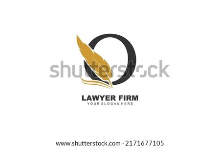 O lawyer logo design inspiration. Vector letter template design for brand. Foto stock © 