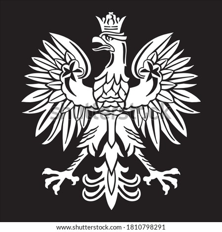 White Polish Eagle Symbol Emblem