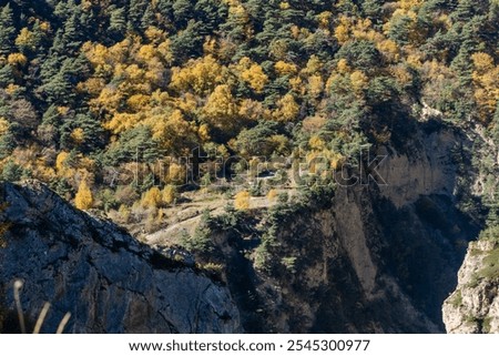 Similar – Foto Bild Malerische Landschaft mit felsiger Meeresküste bei bewölktem Sonnenuntergang