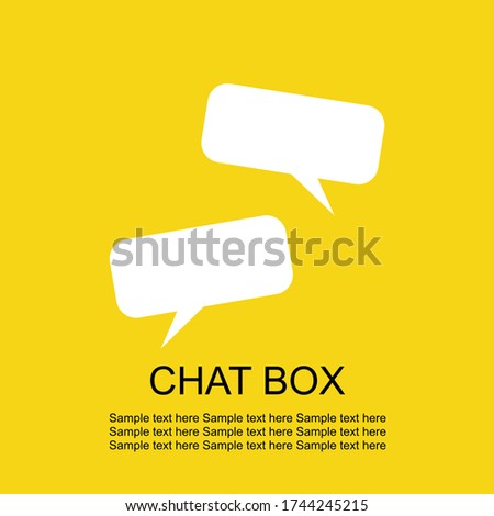 Vector of chatbox with yellow background