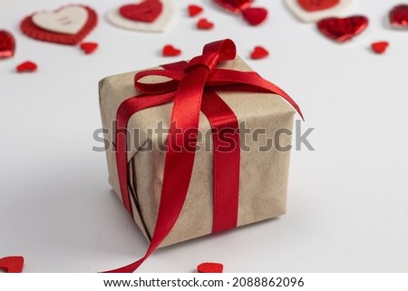 Happy Valentine Day. Valentines day background design. Valentine background. Valentine Banner. Valentine card. Valentines Background. Gift red on white background. Cope space