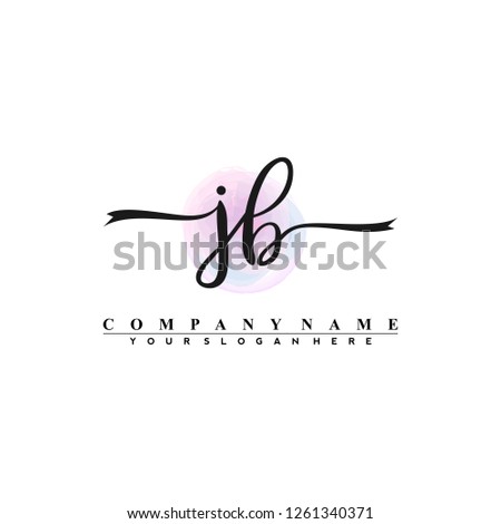 J B Initial handwriting logo vector Stock fotó © 