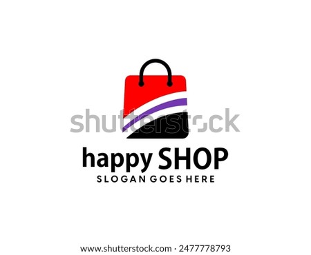 Supermarket logo template concept, design online shop logo collection