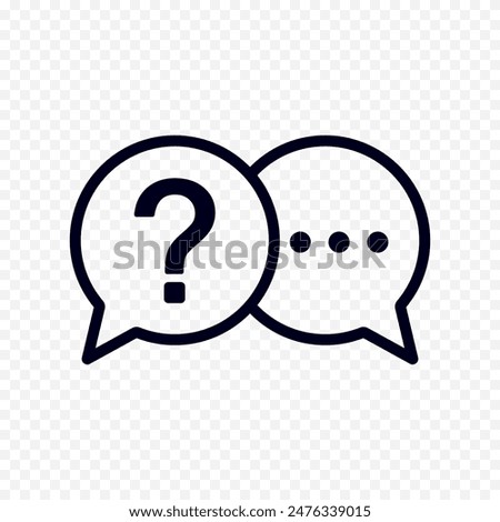 Speech bubble with question mark. Vector illustration.
