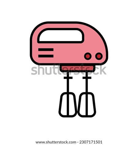 Hand mixer. Mixer appliance isolated icon. Electric Mixer Icon. Vector.