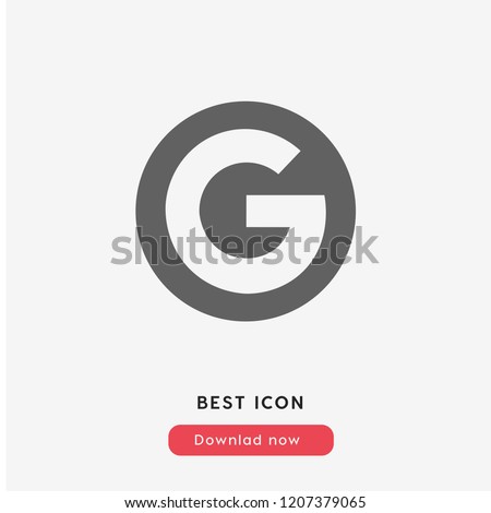 google icon vector. Linear style sign for mobile concept and web design. google symbol illustration. Pixel vector graphics - Vector.
