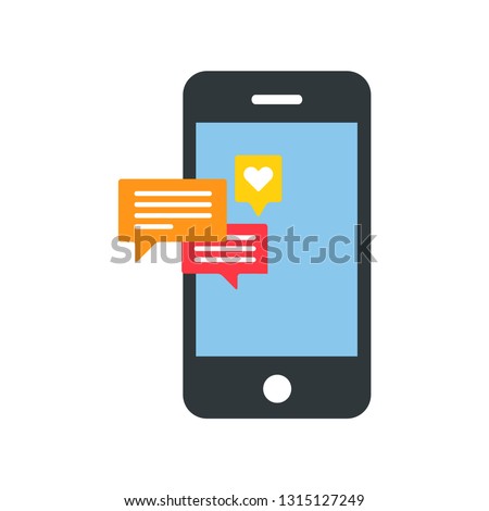 I-phone notification icon vector. I-phone notification symbol. Linear style sign for mobile concept and web design. I-phone notification symbol illustration. Pixel vector graphics - Vector.