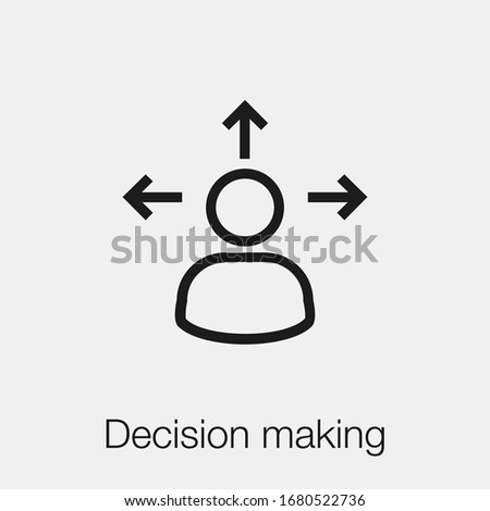 decision making icon vector. Linear style sign for mobile concept and web design. make decision symbol illustration. Pixel vector graphics - Vector.