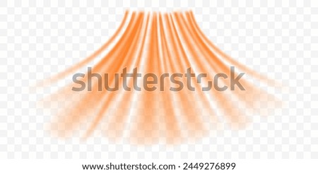 Hot flow from the air conditioner. Realistic 3d vector illustration isolated on transparent background.