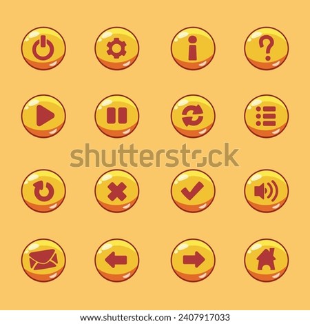 Game Buttons Set: a collection of game buttons with optimal design and functionality to enhance the gaming experience