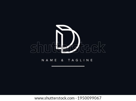 Alphabet letter logo icon DD