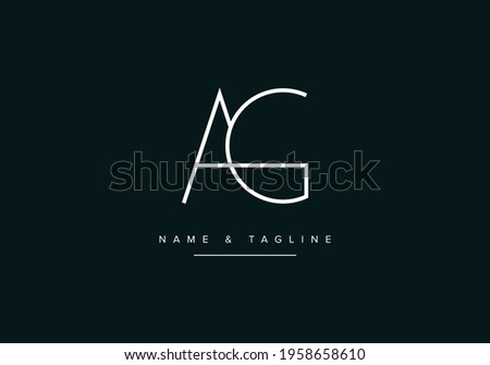 Alphabet letter Logo icon AG or GA 商業照片 © 