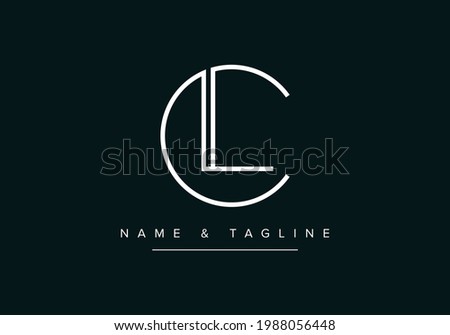 CL or LC Abstract initial monogram letter alphabet logo Stock fotó © 