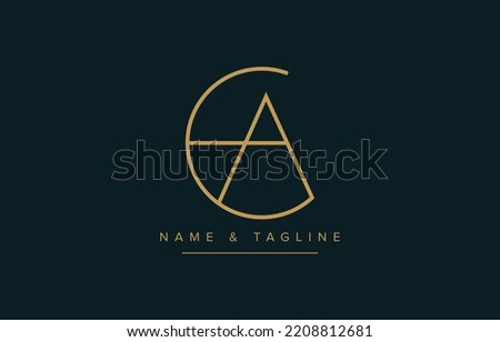 EA or AE Abstract initial monogram letter alphabet logo