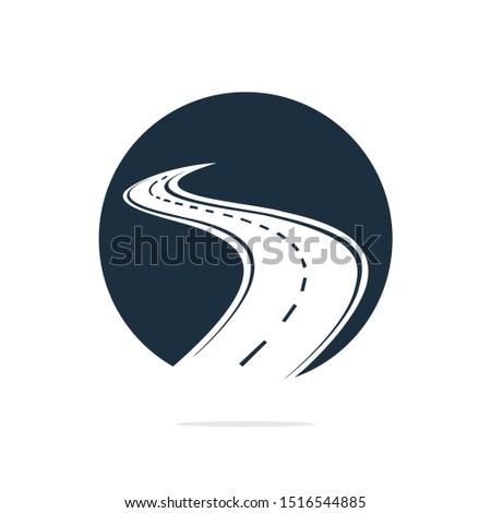 Creative road journey logo design. Road logo vector design template.	