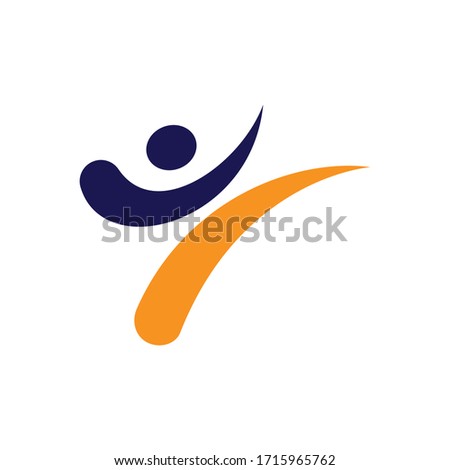 Karate sports vector logo design. Martial art logo concept.