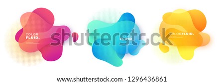 Abstract Fluid Gradient Badge Template, Geometric Background, Vector Illustration, Modern Background. ストックフォト © 