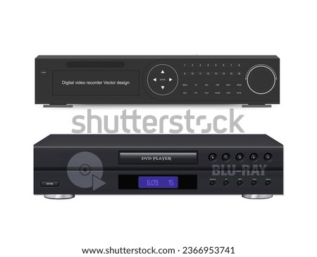 Realistic recorder and dvd player 3d