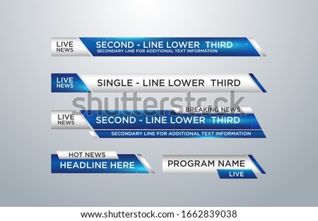 News lower thirds pack vector Foto d'archivio © 