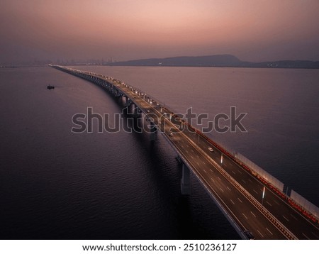 Similar – Image, Stock Photo Evening in the harbour