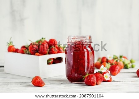 Similar – Image, Stock Photo Fresh Organic Strawberries and Apples Floating in a Tub of Water