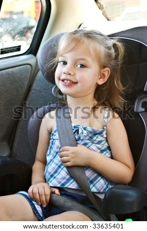 Little Girl In A Car Seat Stock Photo 33635401 : Shutterstock