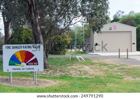 BUXTON, AUSTRALIA - October 4, 2014: Country Fire Authority station in Buxton, Victoria.