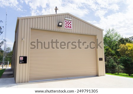 BUXTON, AUSTRALIA - October 4, 2014: Country Fire Authority station in Buxton, Victoria.