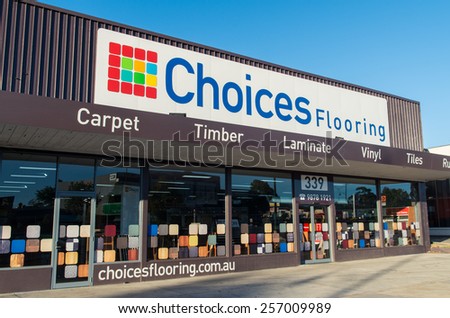 MELBOURNE, AUSTRALIA - January 4, 2015: Choices Flooring has more than 140 flooring stores throughout Australia. This is the Nunawading store.
