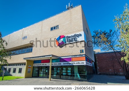 BENDIGO, AUSTRALIA - March 29, 2015: Bendigo TAFE is a college of technical and further education, educating 9000 students annually.