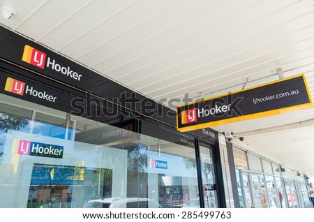 Melbourne, Australia - September 21, 2015: LJ Hooker is an Australian national chain of franchised real estate offices, such as this office in Springvale.