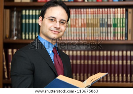 Handsome successful lawyer portrait