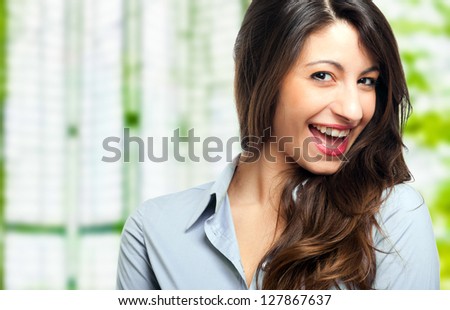 Happy woman portrait