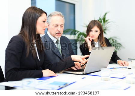 Business people at work during a work meeting