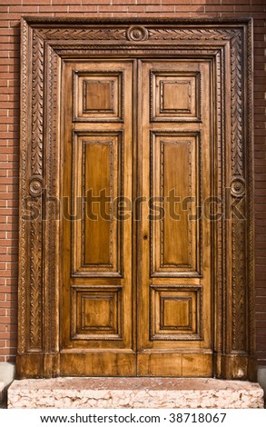 Beautiful Decorated Wooden Door Stock Photo 38718067 : Shutterstock