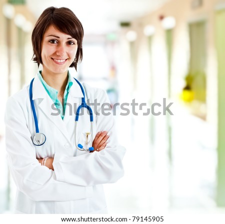 Portrait of a smiling female doctor.