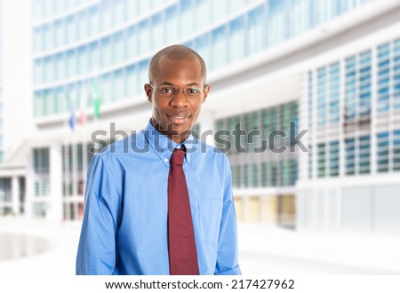 Portrait of a young black businessman