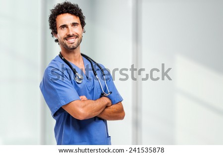 Portrait of a friendly doctor smiling