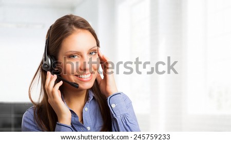 Portrait of a smiling customer representative
