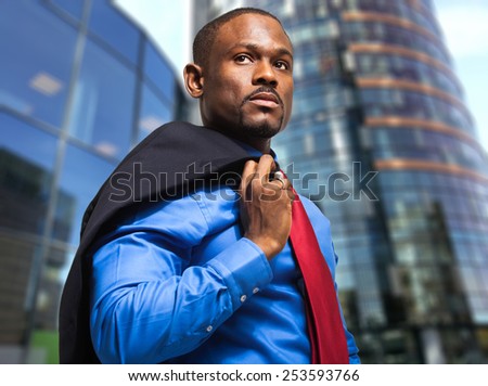 Confident african businessman outdoor