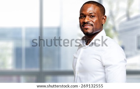 Mature african businessman in a modern office