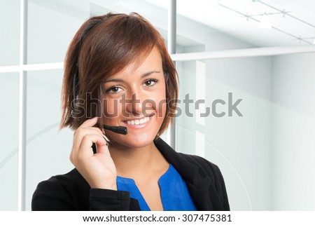 Beautiful customer representative portrait